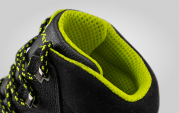 Up-close view of the Asphalt boot’s interior padded tongue and liner that provides all-day comfort.