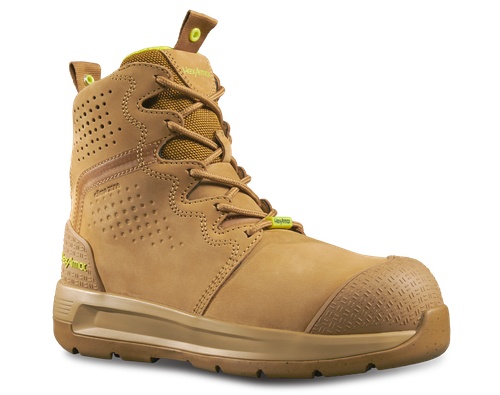 Xtend HD tan 8-inch work boot with composite safety toe.
